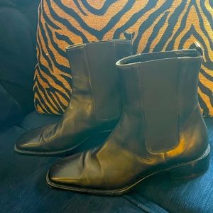 Ralph Lauren Collection Womens Gavin Ankle Boots Black Leather Size 8B